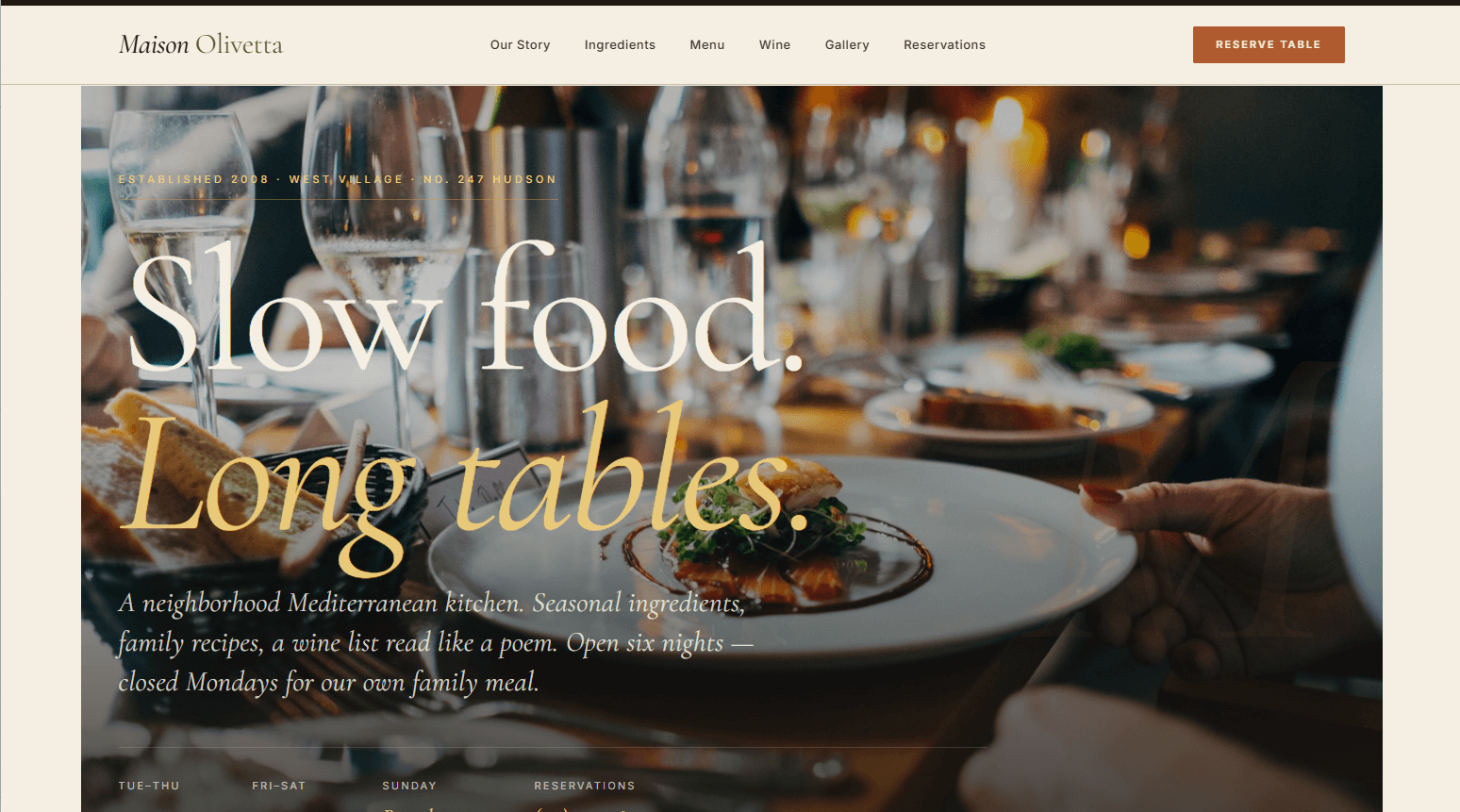 Maison Olivetta template preview